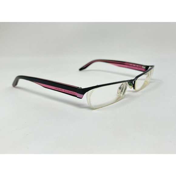 Armani Exchange Semi Rimless Eyeglasses AX219 0N6T 52 [] 17 130 Black Pink - Picture 3 of 12